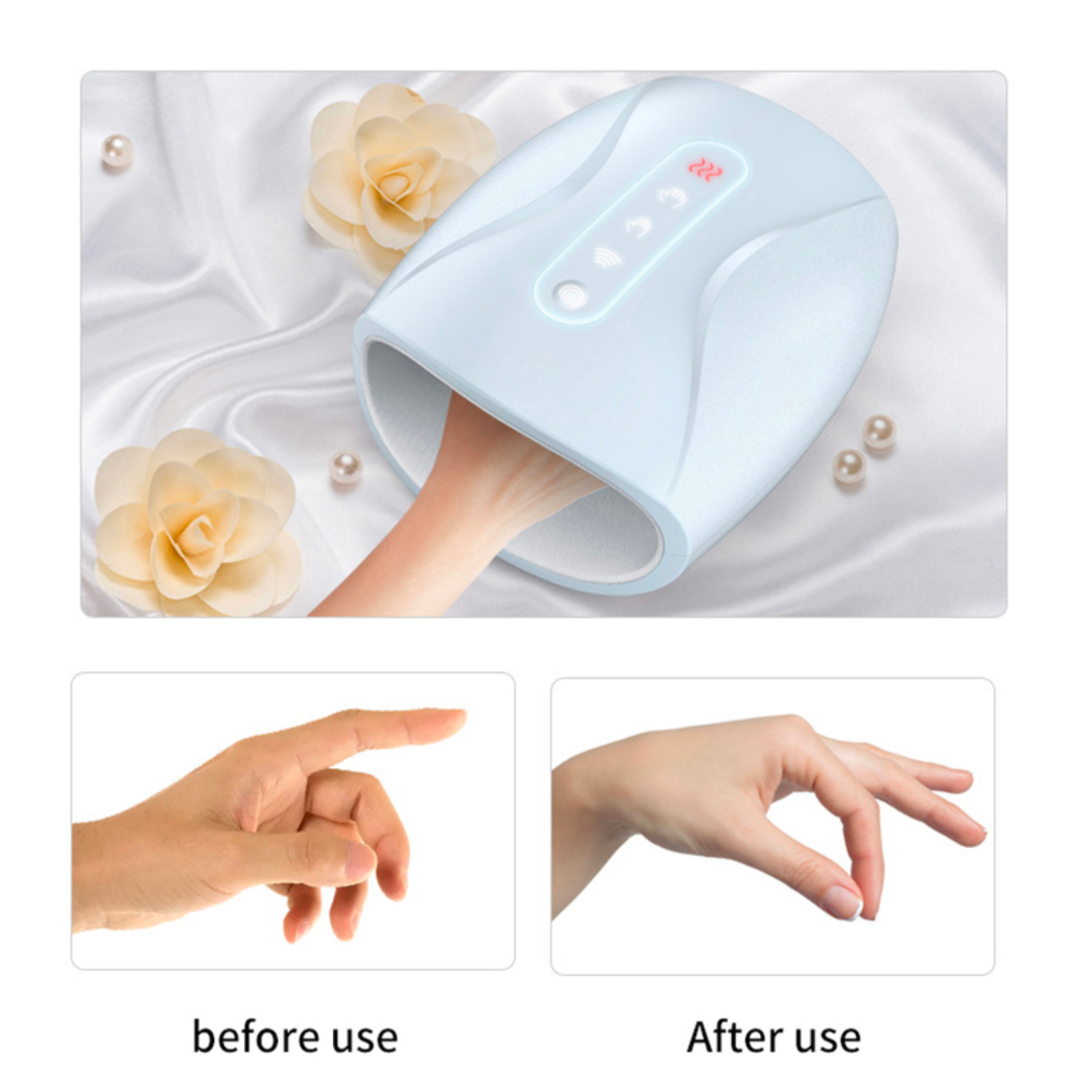 Smart Electric Hand Massage Device Air Compression Relaxation Relief Heated Palm Pain Relax Palm Finger Acupoint Spa Massager