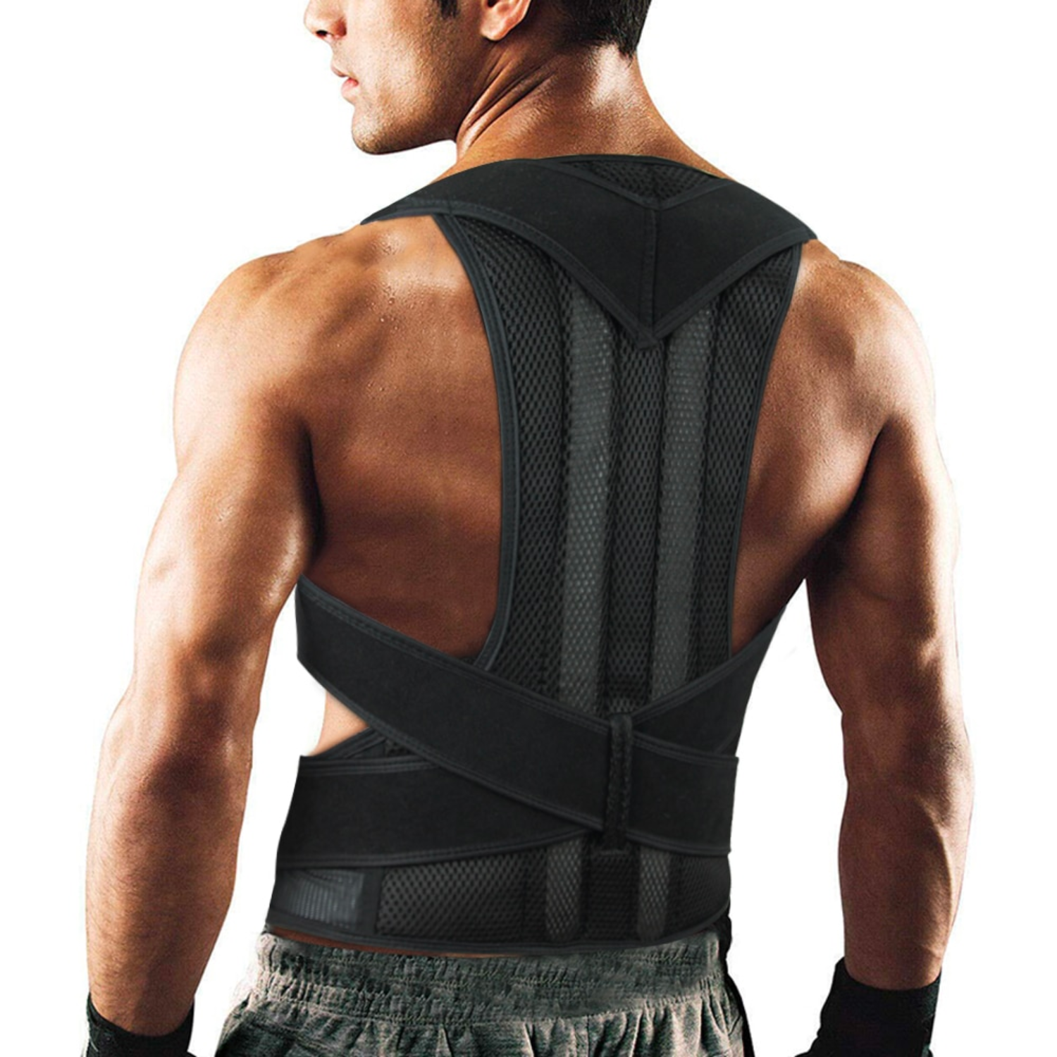 adjustable back brace posture corrector back support shoulder belt lumbar spine support belt posture correction