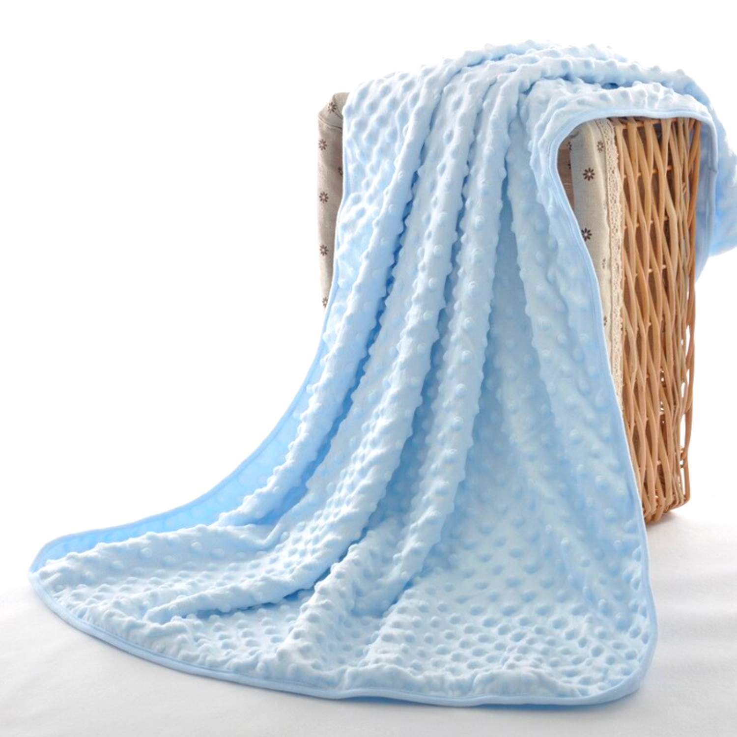 Baby Blanket Super Soft Fleece Minky with Double Layer Dot Backing Swaddling Wrap Cartoon Printed Receiving Blankets 