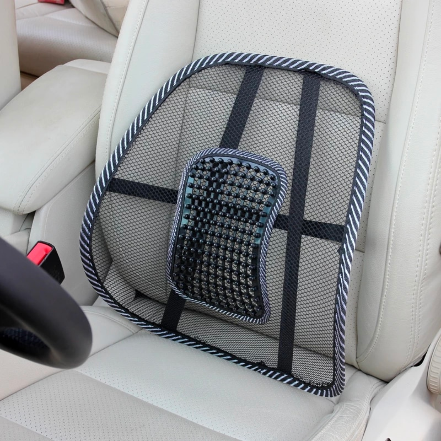 black mesh back lumbar cushion for car driver
