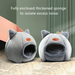 Cat Bed detachable plush Winter Warming Cat bed cave indoor Cozy Puppy Cat house nest with Removable Soft Mat Cushion