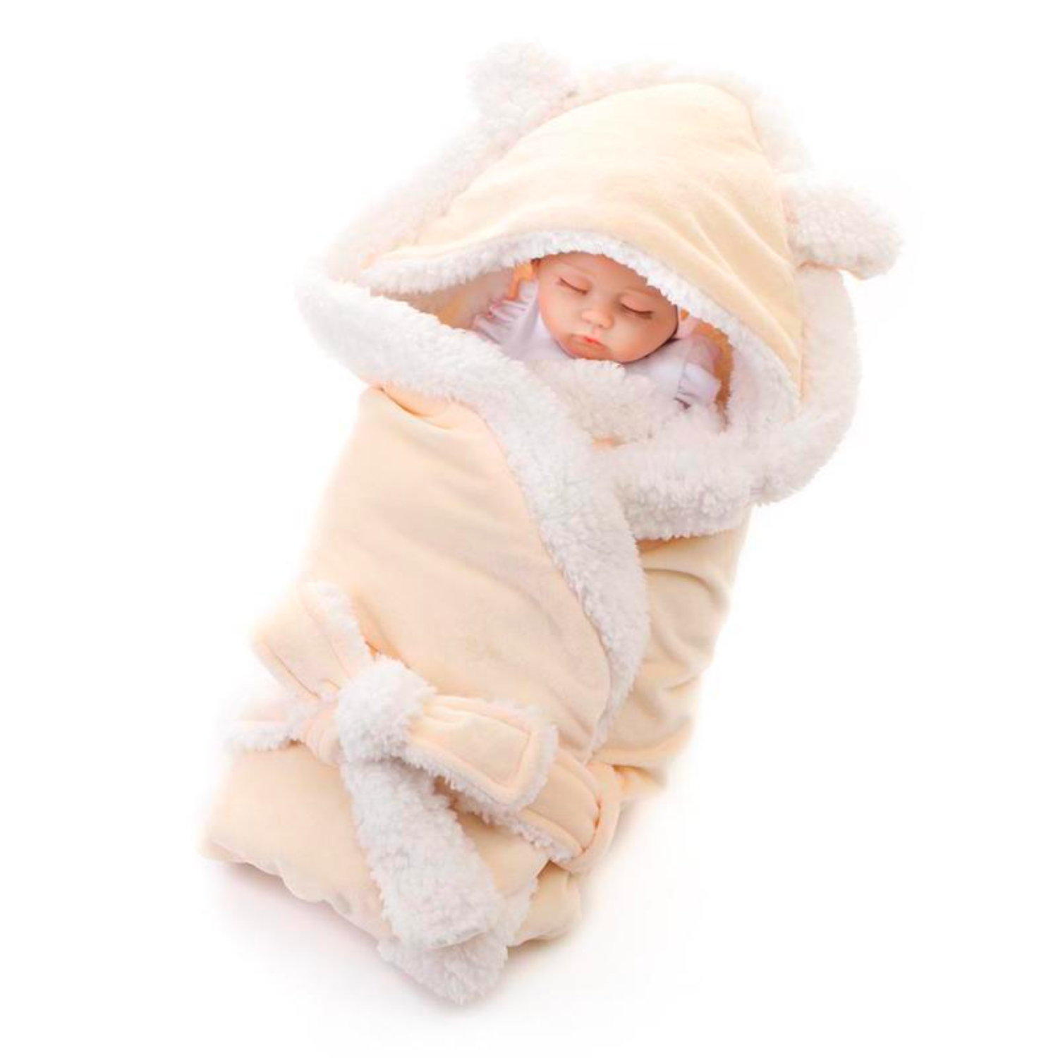 winter baby blanket wrap double layer fleece baby swaddle sleeping bag for newborns baby boys girls bedding blanket