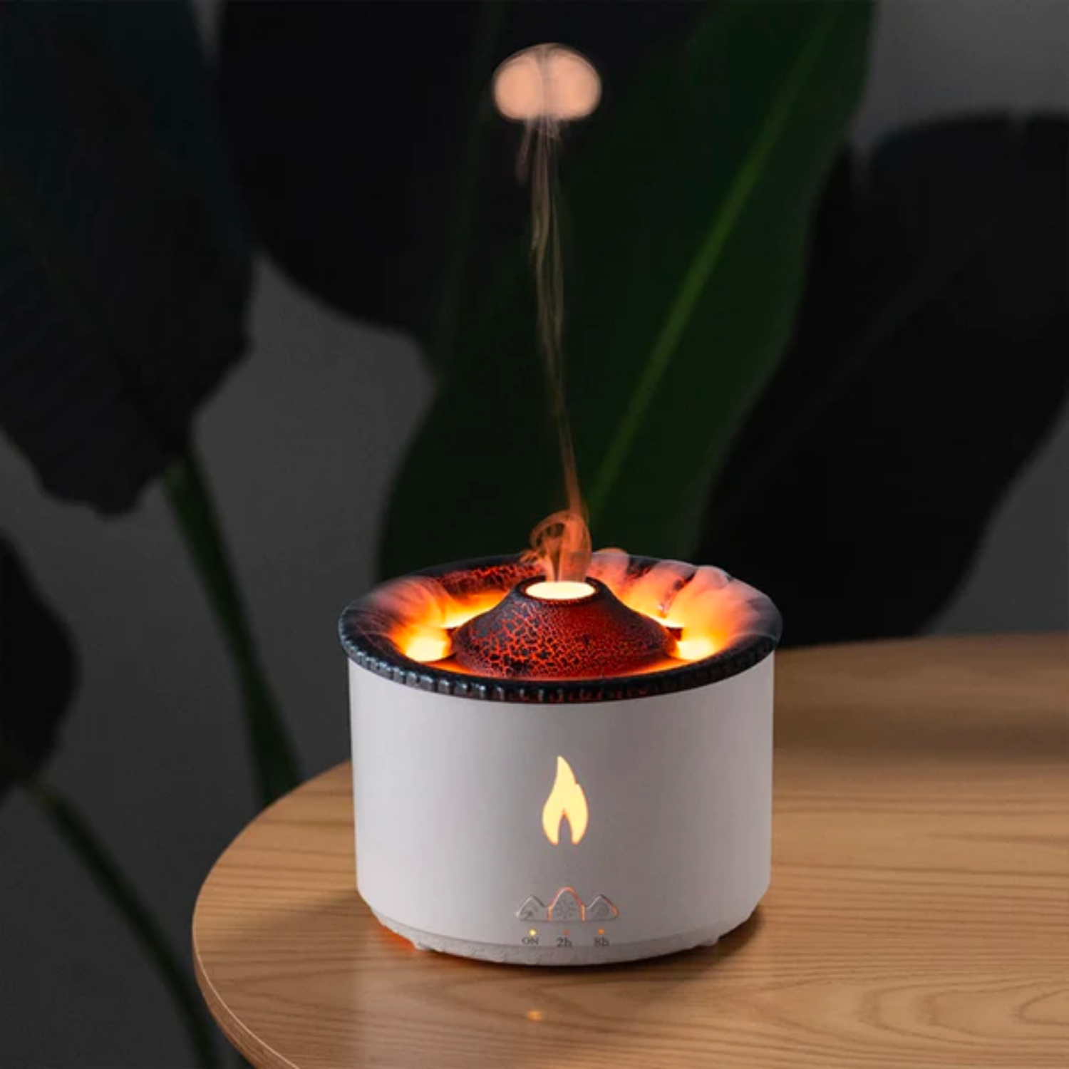 Ultrasonic Essential Oil Diffuser 2 Mist Modes Flame Volcano Light 300ml Aromatherapy Humidifier Timer Auto Shut Off Aroma Diffuser for TikTok Bedroom Spa Yoga Office Gift Ideal for Women