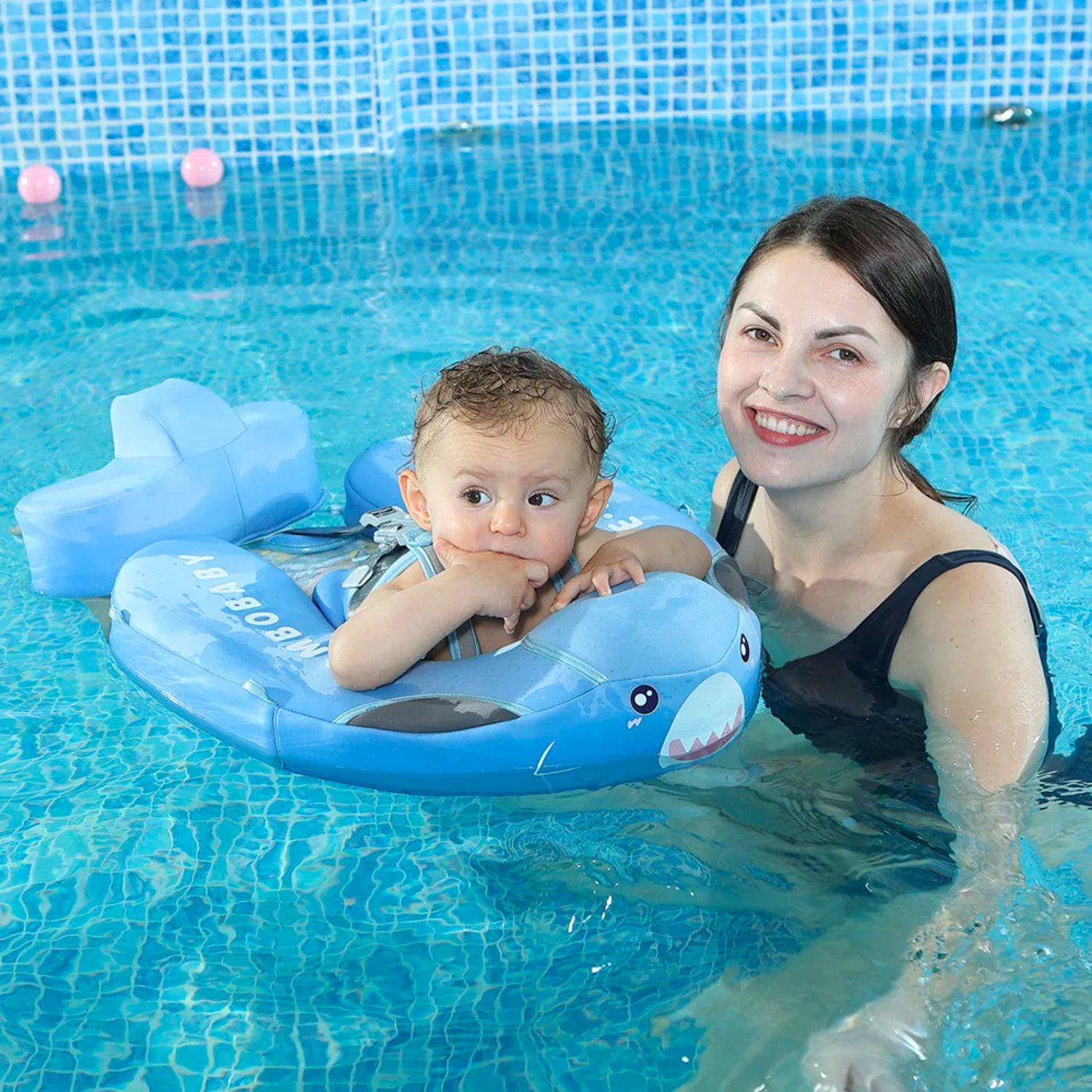 shark baby float with canopy