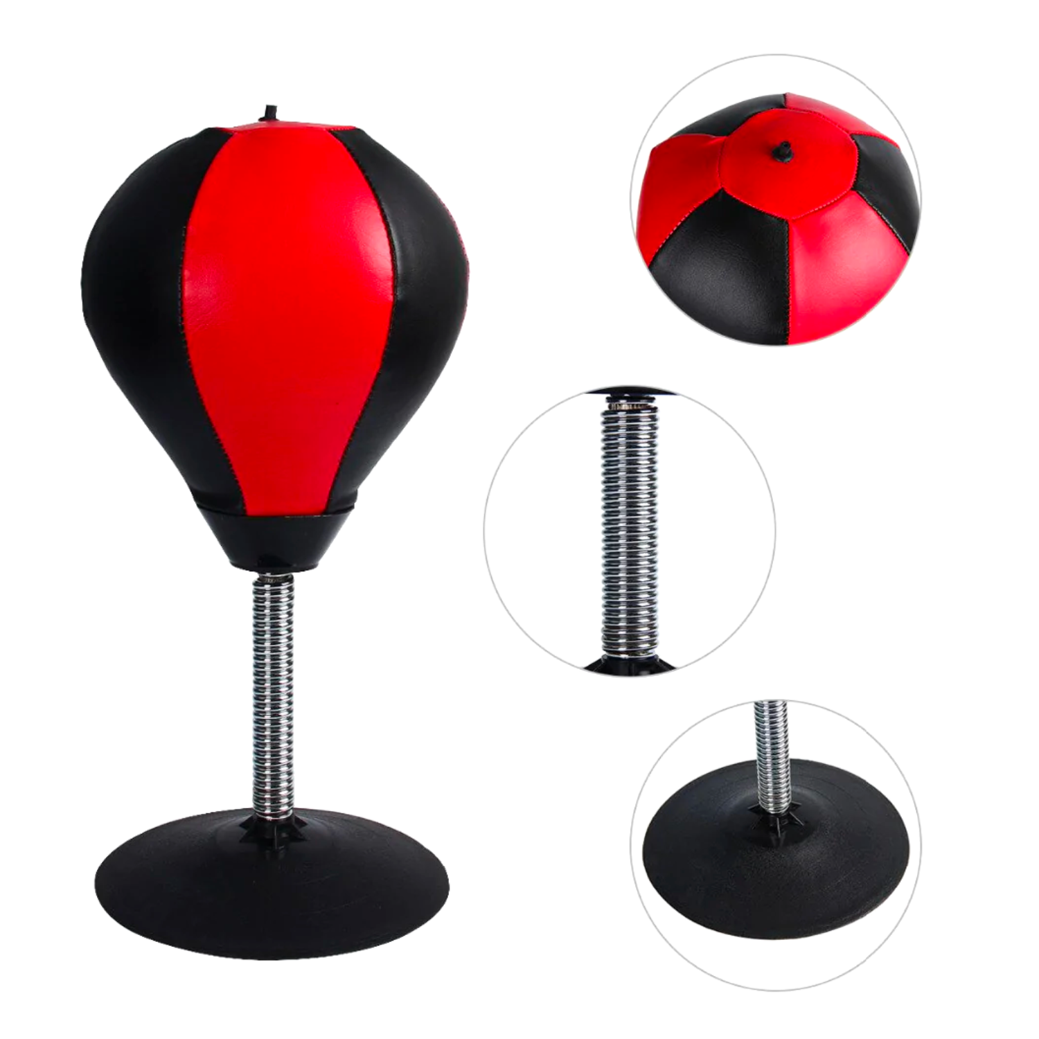 stress buster desktop punching bag suctions to your desk