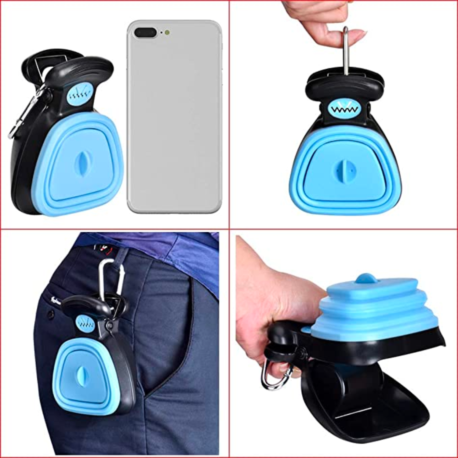 dog poop scooper with bag attached