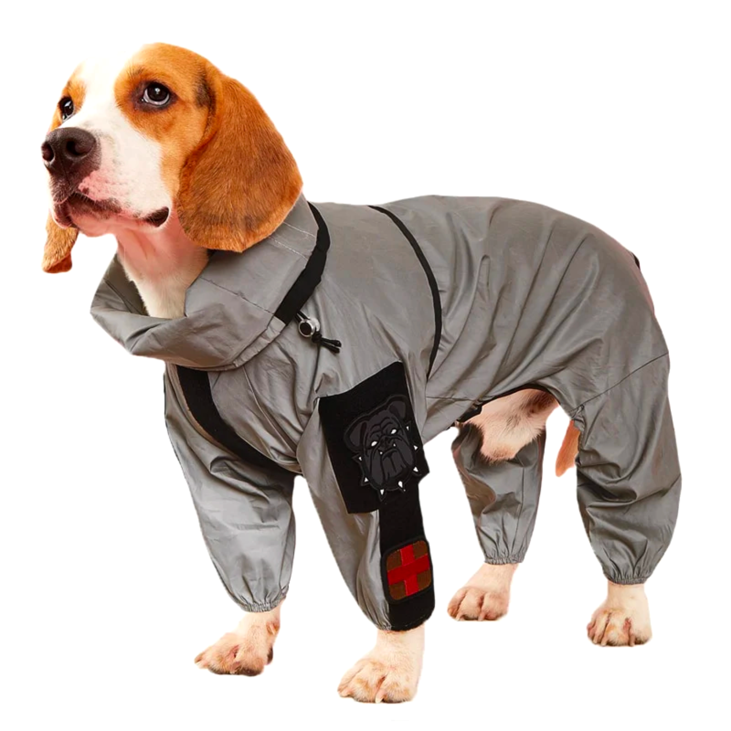 Reflective Pet Dog Raincoat Outdoor Sunscreen High Collar Pet Jumpsuit