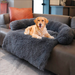 Calming Dog Bed Fluffy Plush Dog Mat for Furniture Protector with Removable Washable Cover for Large Medium Small Dogs and Cats