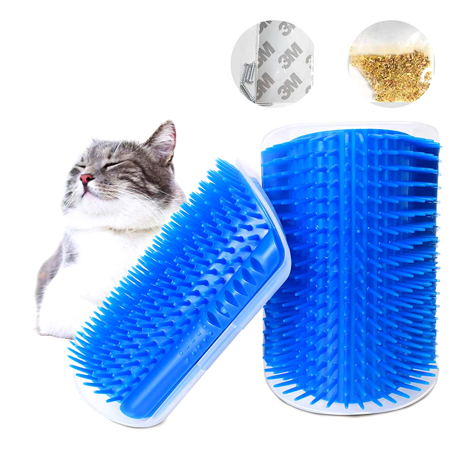 wall corner groomers soft grooming brush massage combs for short long fur cats